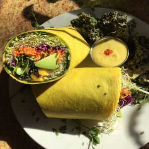 Mango curry wrap at Peace Pies in San Diego