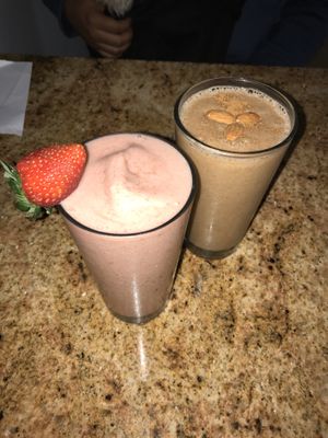 Strawberry and the horchata milkshakes at Peace Pies in San Diego