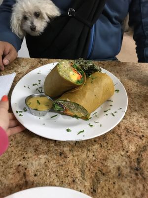 Mango curry wrap at Peace Pies in San Diego