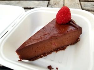 Chocolate Raspberry Cheesecake at Peace Pies in San Diego