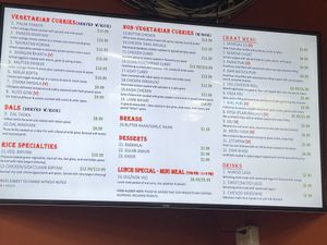 Menu at Spice Culture Grocery Store in Winter Garden