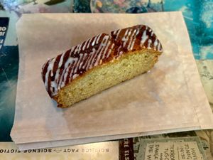 lemon lavender cake at Distant Worlds Coffeehouse in Seattle