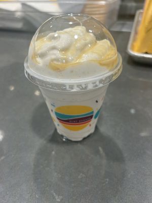 Banana crème brûlée milkshake  at PLNT Burger in Columbia