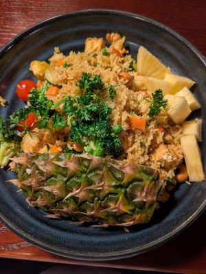 Pineapple fried rice at White Orchids in Center Valley