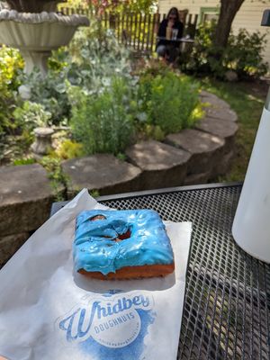 Vegan doughnut! at Whidbey Doughnuts in Langley