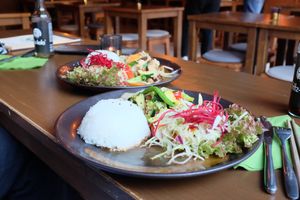 Glory duck and happy cow   at An Chay in Leipzig