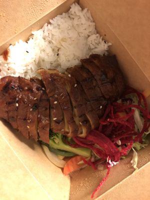 mock duck with rice and veg   at An Chay in Leipzig