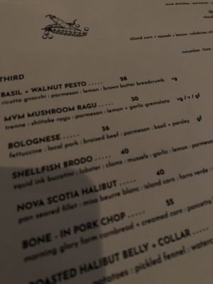 Mains at The Covington Restaurant in Edgartown