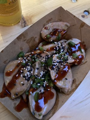 Serving of vegan dumplings  at Han West in Berlin