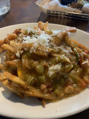 Vegan rob burger smothered   at Trinity Brewing Company in Colorado Springs
