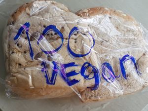 Sells vegan sliced bread at Pim's Organic Boutique in Koh Phangan
