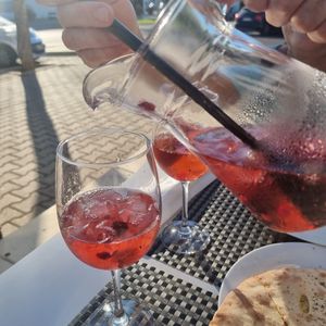 Sangria de frutos vermelhos at La Pizza in Tavira