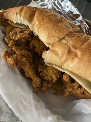 Fried TLC Chick’N sandwich   at TLC Vegan Kitchen in Richardson