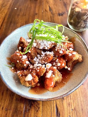 Buffalo cauliflower   at TLC Vegan Kitchen in Richardson