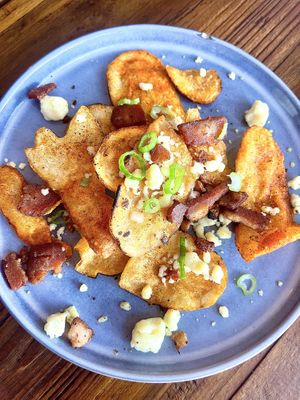 Blue Cheese & Bacon Potato Chips  at TLC Vegan Kitchen in Richardson