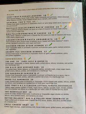 Menu  at TLC Vegan Kitchen in Richardson