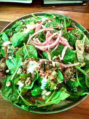 Salads are huge!  at TLC Vegan Kitchen in Richardson