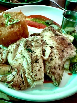 Lions mane steak  at TLC Vegan Kitchen in Richardson