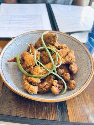 Mushroom wings! The best I’ve had. Sauces are amazing too    at TLC Vegan Kitchen in Richardson