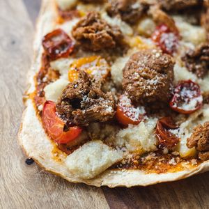 Crispy TLC Pizza at TLC Vegan Kitchen in Richardson