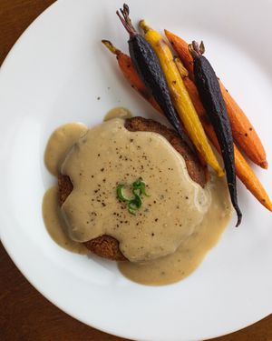 Country Fried Steak w/ Cream Gravy at TLC Vegan Kitchen in Richardson