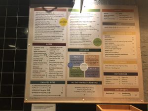 Big menu   at Umi Falafel - George's St Arcade in Dublin