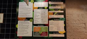Menu at Umi Falafel - George's St Arcade in Dublin
