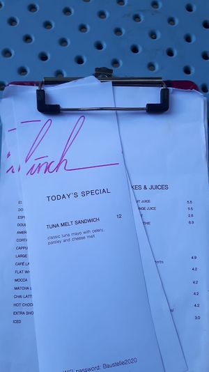 Menu: Today's special. at Greenfinch in Berlin