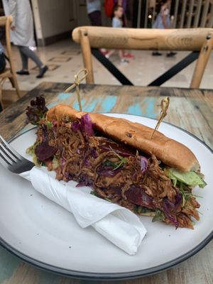 Vegan pulled pork at Jamaica Blue in Brookvale