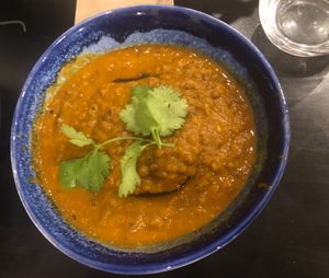 Eggplant lentil curry at Veggo Sizzle in Five Dock
