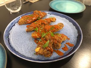 Vegan Buffalo Wings at Veggo Sizzle in Five Dock