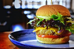 Burger at Veggo Sizzle in Five Dock