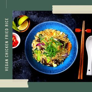 Vegan Chicken Fried Rice at Veggo Sizzle in Five Dock
