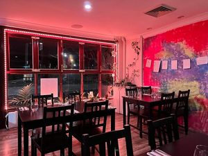 Road Side Dining Area at Veggo Sizzle in Five Dock