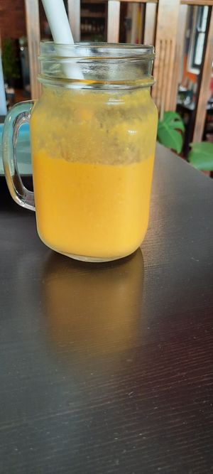 Mango lassie at Veggo Sizzle in Five Dock