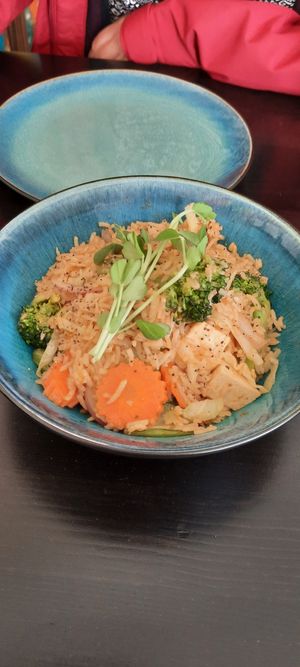 Tom yum fried rice at Veggo Sizzle in Five Dock