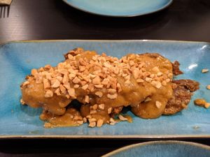 Chicken Satay at Veggo Sizzle in Five Dock