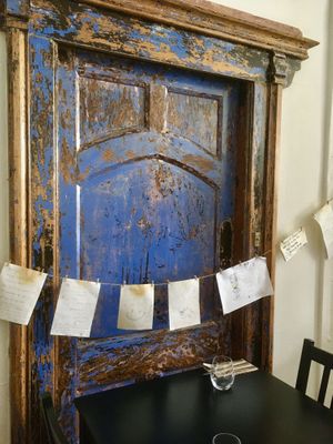 Feedback bunting in the restaurant! at Veggo Sizzle in Five Dock