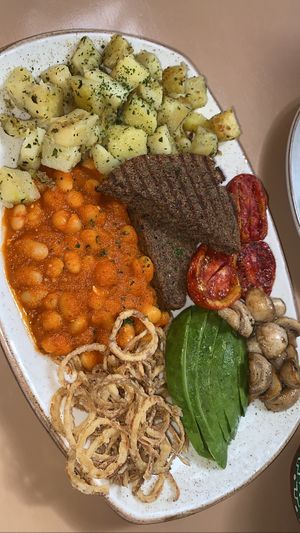 Vegan breakfast (gigantic )  at Jack's Café in Cusco