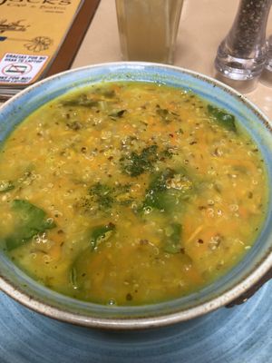 Quinoa Soup 😋  at Jack's Café in Cusco