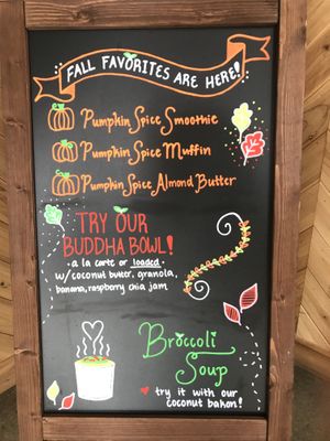 Here’s what fall looks and tastes like here 😍 at Choice Juicery  in Carlsbad