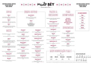 Portuguese Menu - Aug 2020 at Muito BEY in Lisbon