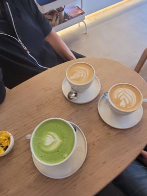 Matcha at 4minutes Cafe in Budapest