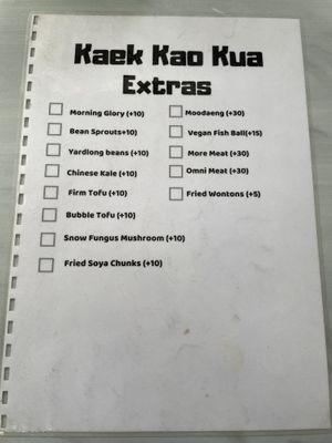 Menu page 12  at Kaek Kao Kua in Bangkok