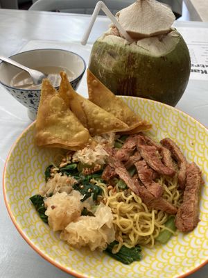 Moodaeng noods  at Kaek Kao Kua in Bangkok