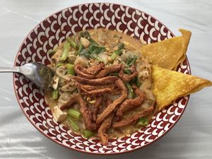 My ‘Build your own bowl’, 178 baht  at Kaek Kao Kua in Bangkok