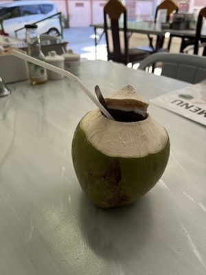 Coconut water   at Kaek Kao Kua in Bangkok