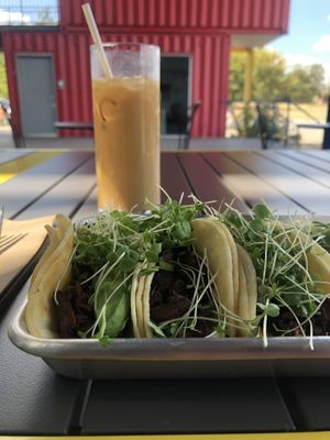 barbacoa tacos at 5am Drip in Fort Worth