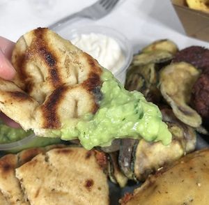 Pitta with avocado tzatziki  at Eat Greek in Worcester