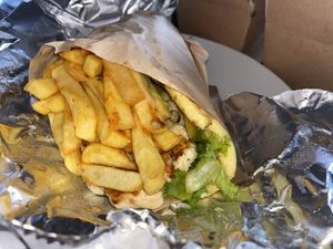 Halloumi wrap at Eat Greek in Worcester
